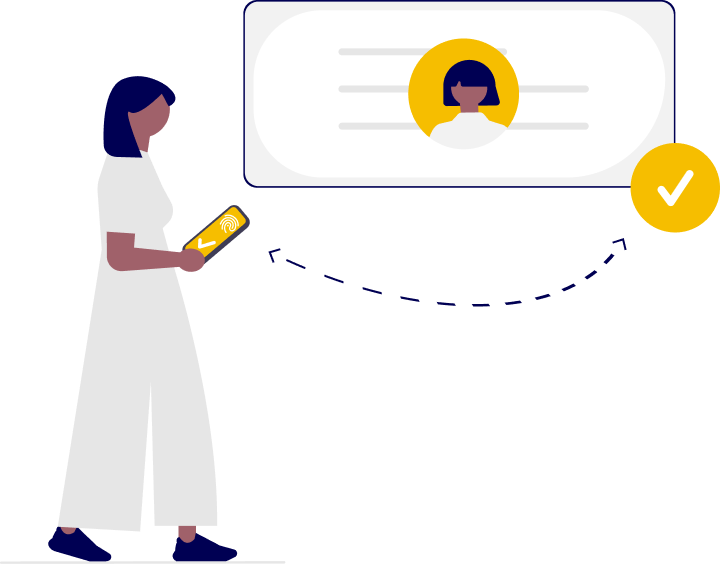 Illustration of digital identity users